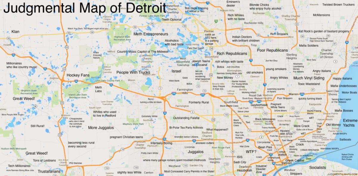 judgemental мапата Детроит