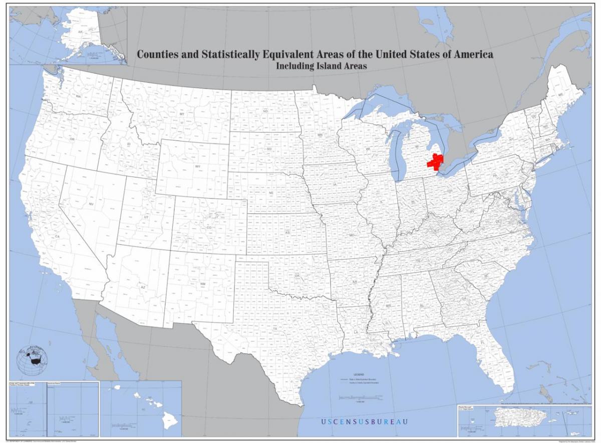 Детроит локација на мапата