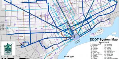 Мапа од Детроит Автобус