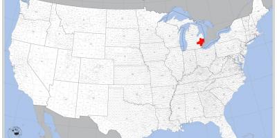 Детроит локација на мапата
