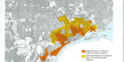 Мапа од Детроит лошо влијание