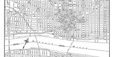 Улична карта Детроит