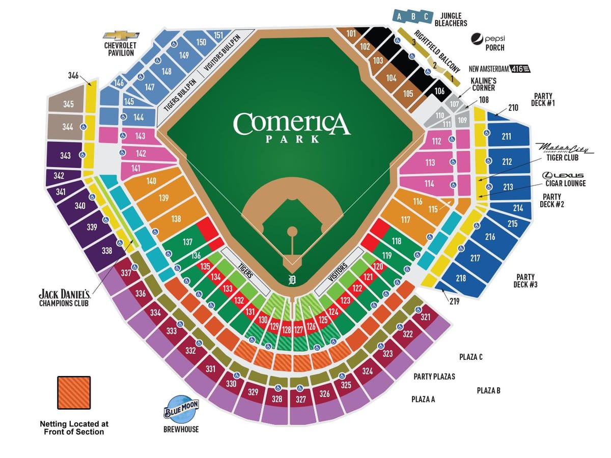мапата comerica парк