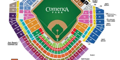 Мапата comerica парк